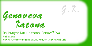 genoveva katona business card